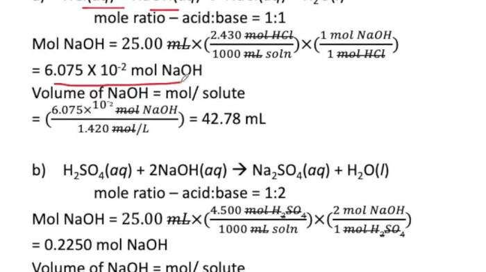 Naoh was added to a 7.75