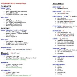 Private pilot checkride cheat sheet