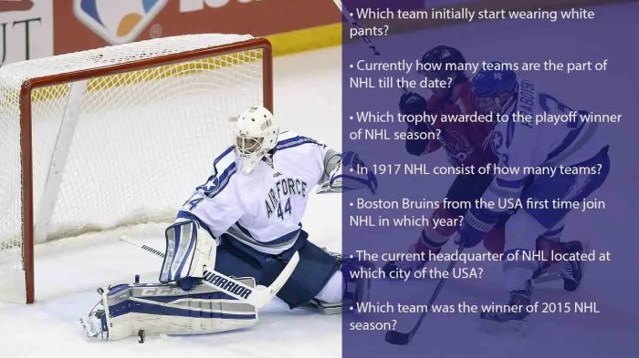 Hockey trivia questions and answers