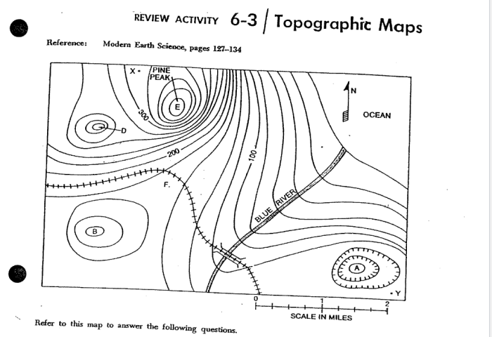 Topographic maps lab answer key