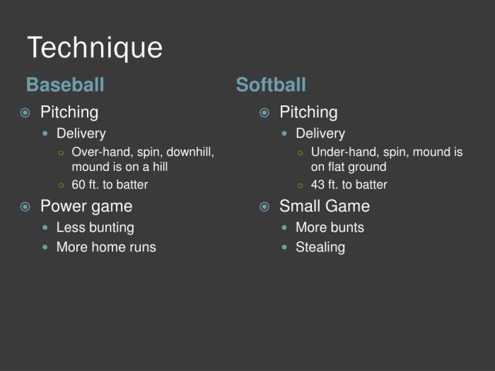 Baseball and softball skills progression