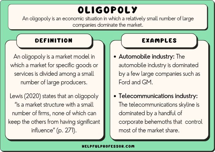 Which of the following statement about oligopolies is true